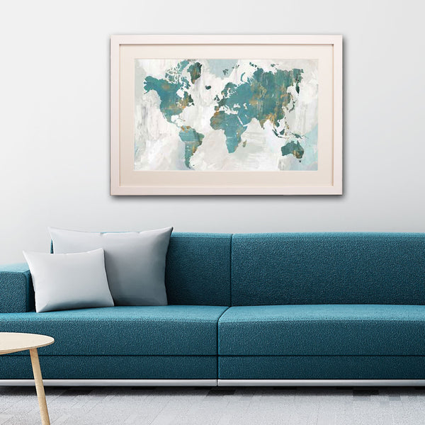 Teal World Map
